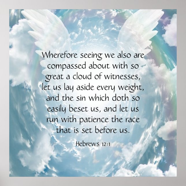 Affiche Hébreux 12:1 (Devant)