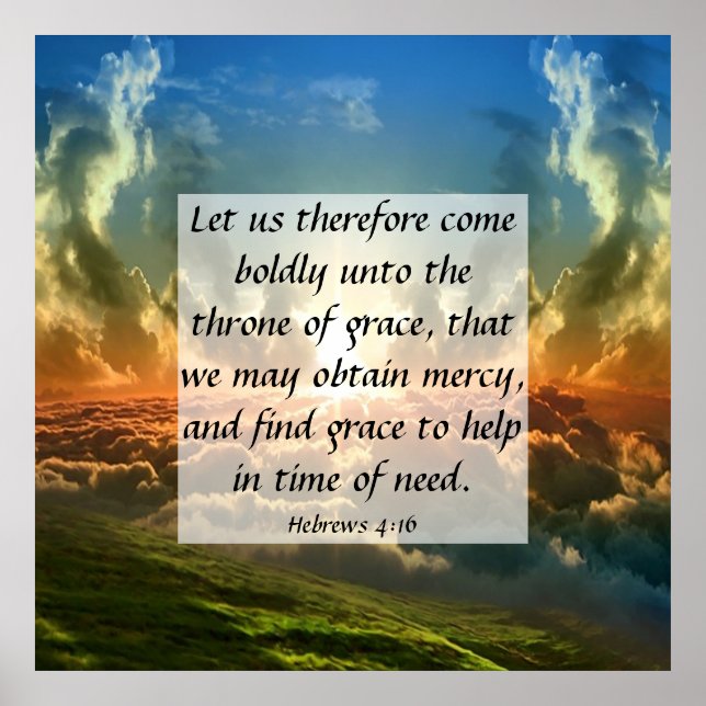 Affiche Hébreux 4:16 (Devant)