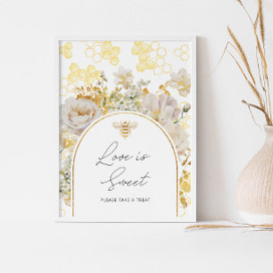 Affiche Hébreux d'abeilles florales L'amour est doux