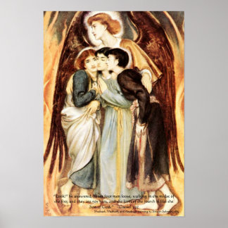 Affiche Hébreux garçons Feu Feu Furie, Bible Écriture Impr