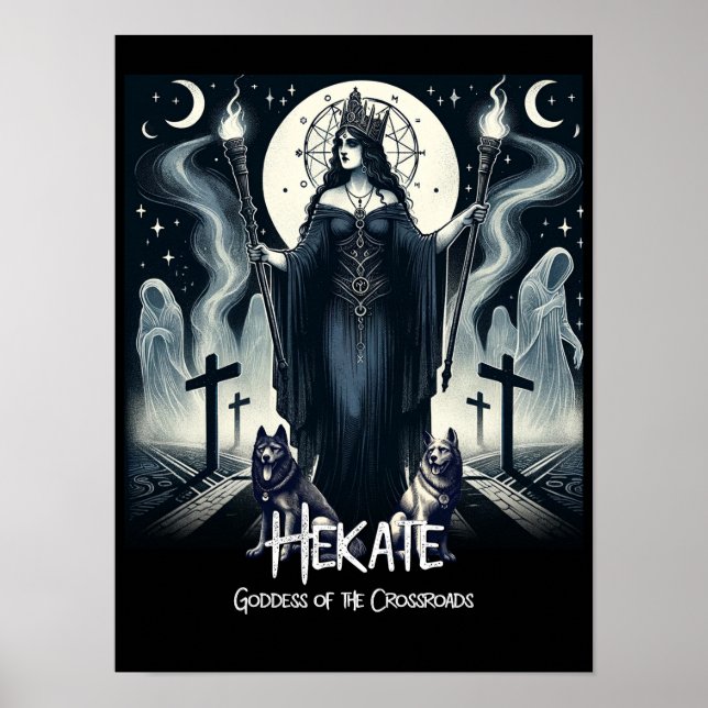 Affiche Hécate Déesse des Carrefours Esprits Fantomatiques (Devant)