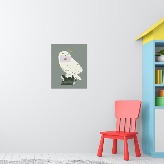 Affiche Hedwig avec lettre dessin fantaisiste (Pépinière 1)