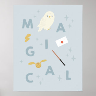 Affiche Hedwigh "magique" typographie graphique