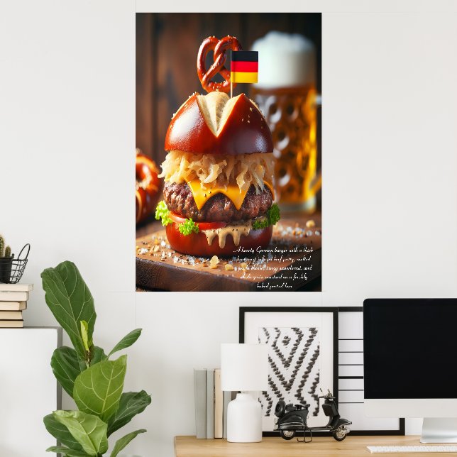 Affiche Heidelberg Haus Burger Delight 24x36 (Bureau à domicile)