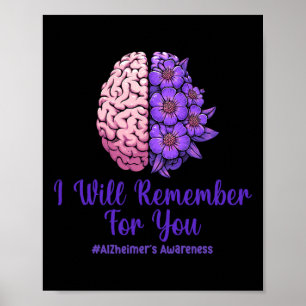 Affiche Heimerheimer Purple Floral Cerveau Je Me Souviendr