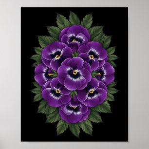 Affiche Heimerheimer Purple Floral Pansy Démence Heimerhe