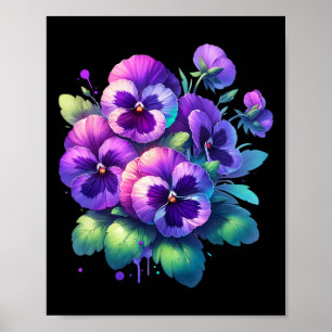 Affiche Heimerheimer Purple Floral Pansy Démence Heimerhe