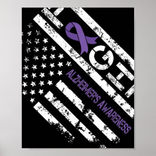 Affiche Heimerheimer's Awareness Heimerheimer Drapeau Usa