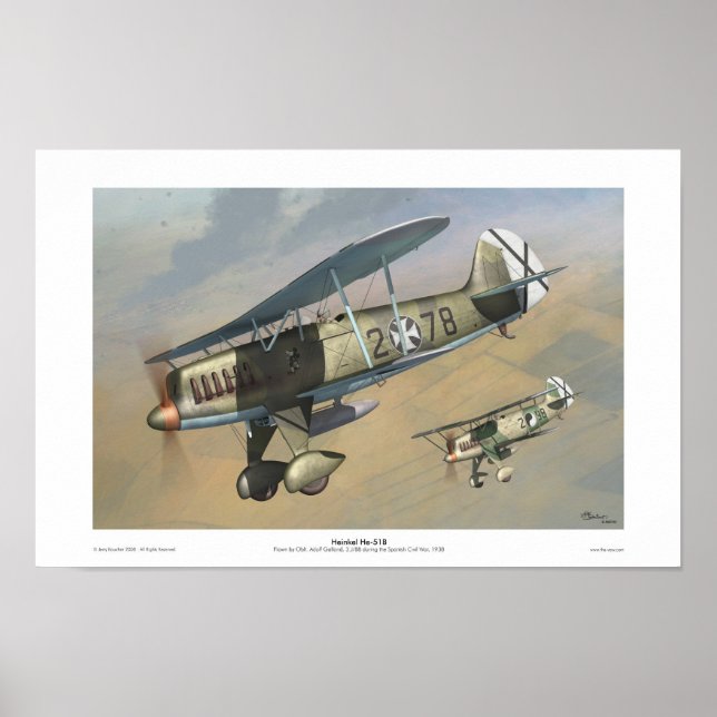 Affiche Heinkel He-51B (Devant)
