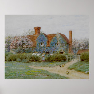 Affiche Helen Allingham Buckinghamshire House à Penn Stre