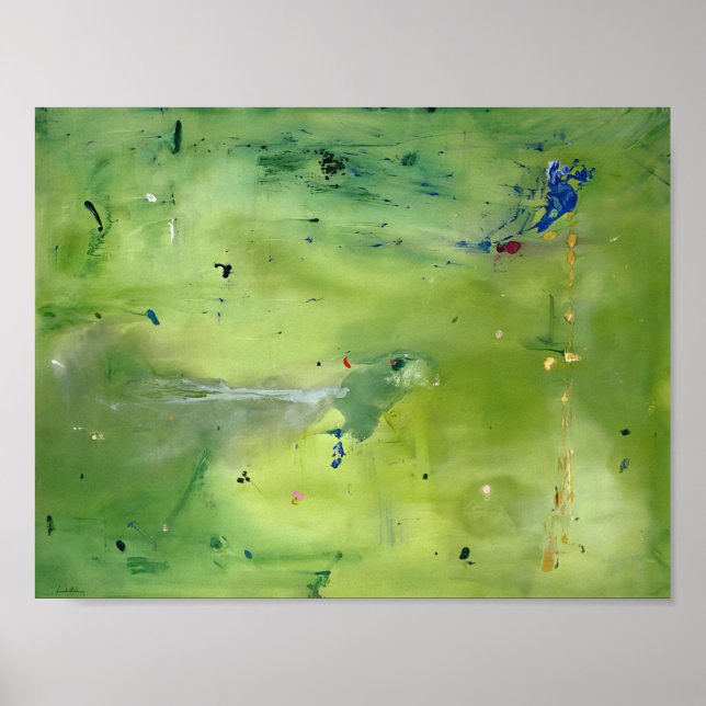 Affiche Helen Frankenthaler - Une pensée verte dans un S (Devant)