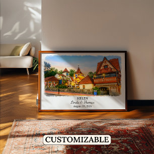 Affiche Helen Georgia Poster, Aquarelle, Sur mesure