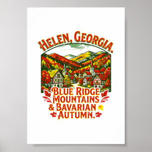 Affiche Helen Géorgie Montagnes Blue Ridge Bavarois Automn