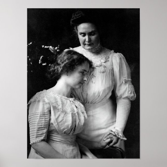 Affiche Helen Keller et Anne Sullivan Portrait - 1909 (Devant)