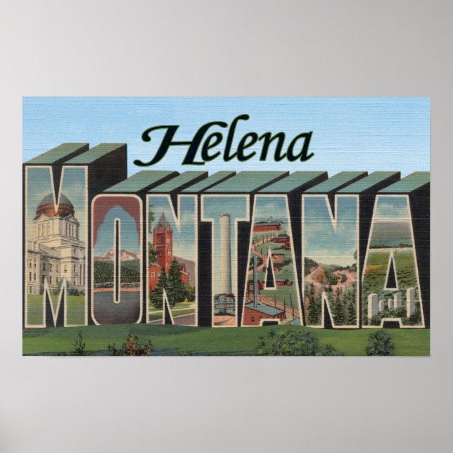 Affiche Helena, Montana - Scènes de grandes lettres (Devant)