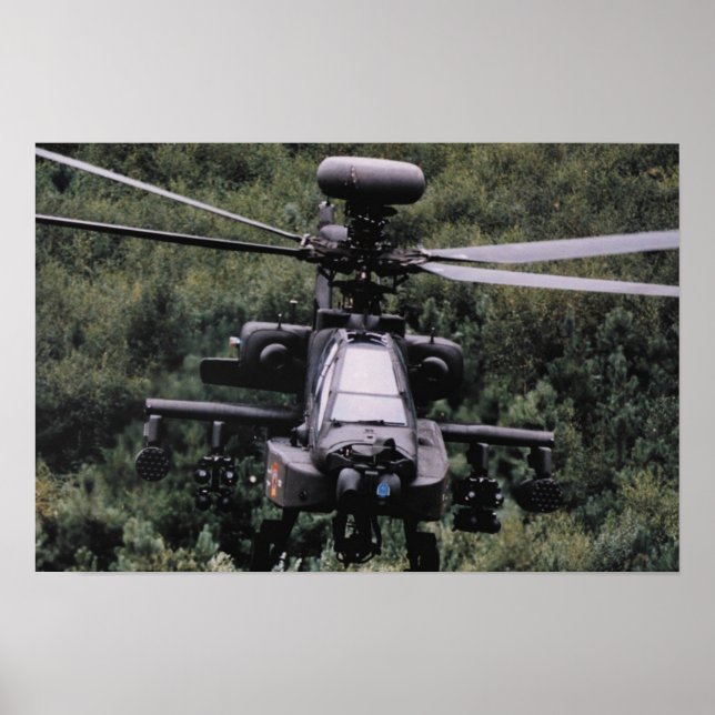 Affiche Hélicoptère Apache AH-64 (Devant)