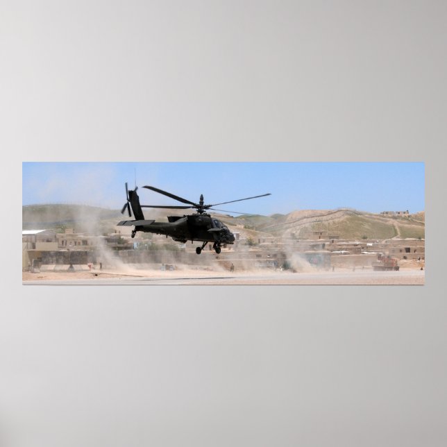 Affiche Hélicoptère Apache AH-64 (Devant)