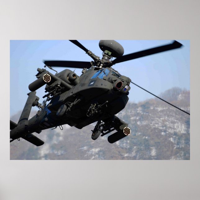 Affiche Hélicoptère Apache AH-64D (Devant)