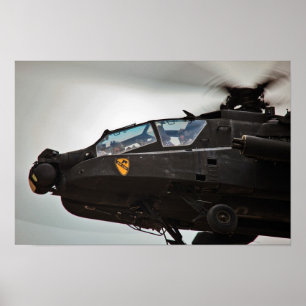 Affiche Hélicoptère Apache AH-64D