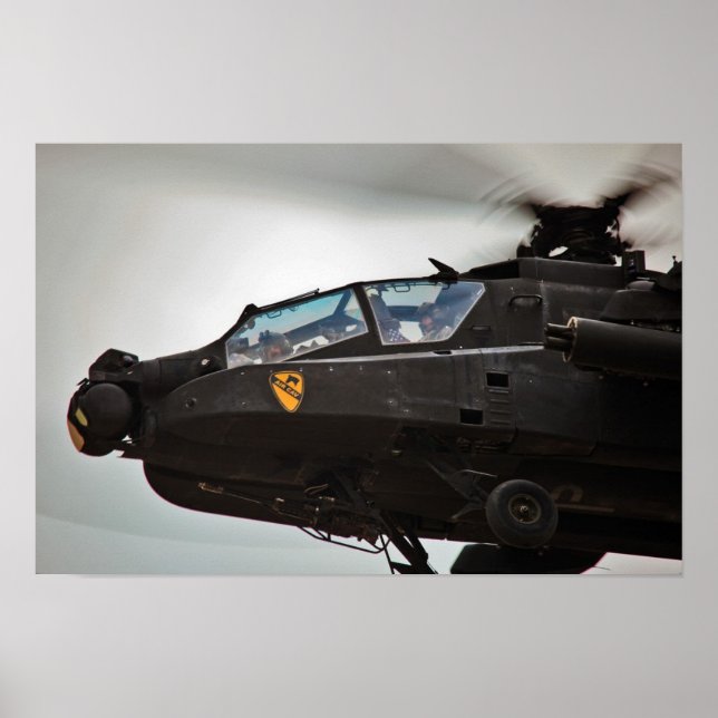 Affiche Hélicoptère Apache AH-64D (Devant)
