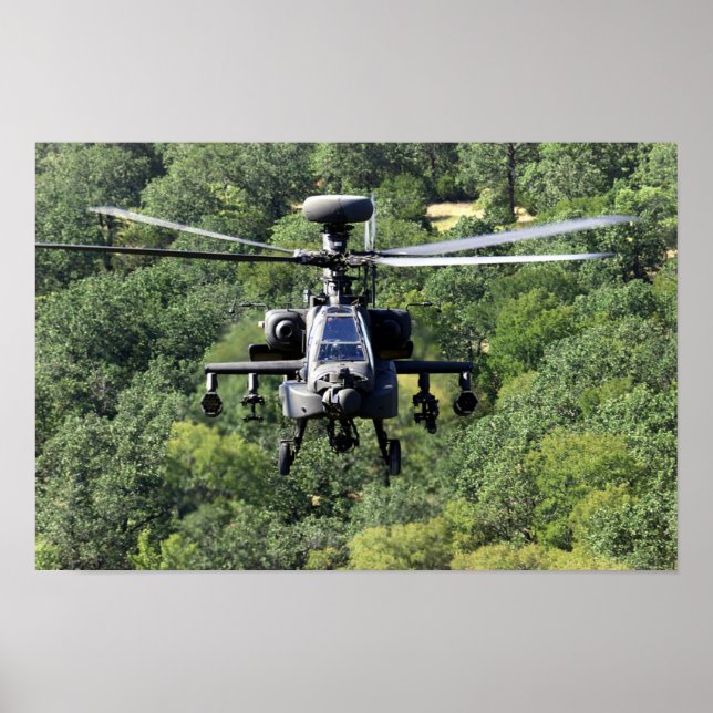 Affiche Hélicoptère Apache AH-64D (Devant)