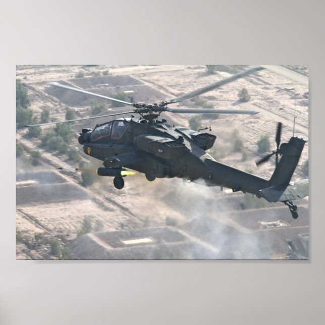 Affiche Hélicoptère Apache AH-64D (Devant)