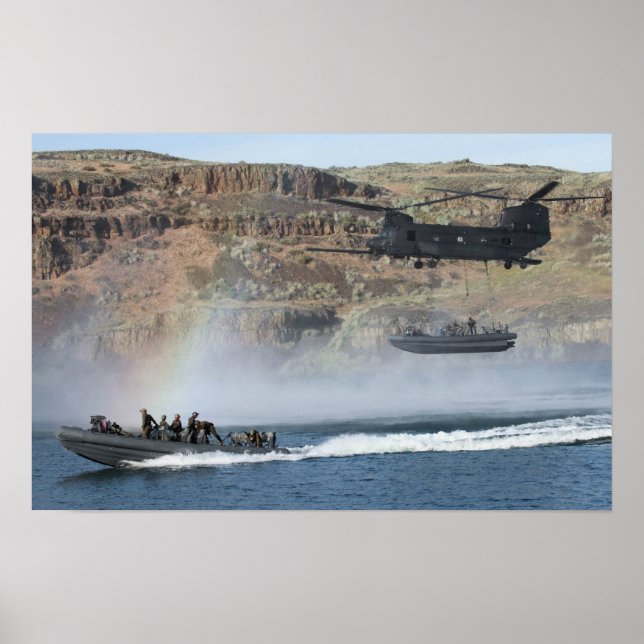 Affiche Hélicoptère Chinook MH-47G (Devant)