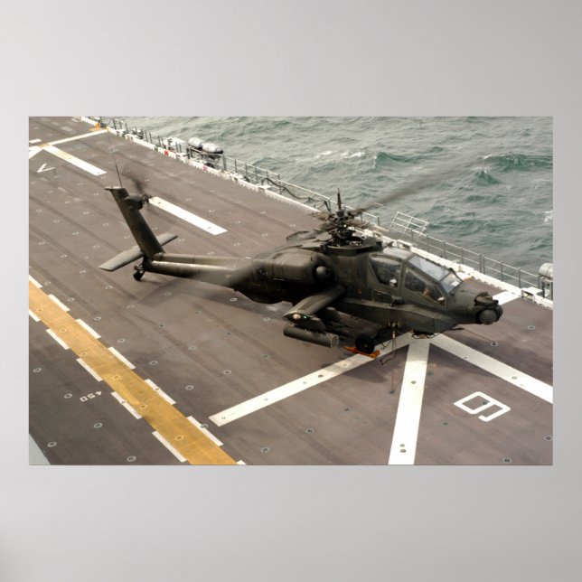 Affiche Hélicoptère d'AH-64 Apache (Devant)