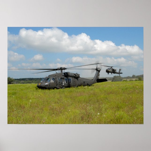 Affiche Hélicoptère de Black Hawk UH-60 (Devant)