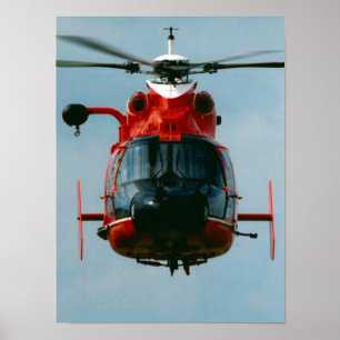 Affiche Hélicoptère de dauphin de la garde côtière HH-65