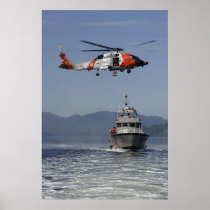 Affiche Hélicoptère de la garde côtière MH-60 Jayhawk