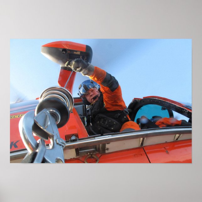 Affiche Hélicoptère Dolphin HH-65 de la Garde côtière (Devant)