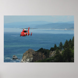 Affiche Hélicoptère Dolphin MH-65 de la Garde côtière