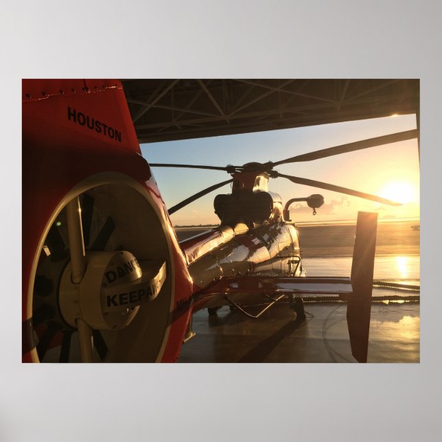 Affiche Hélicoptère Dolphin MH-65D de la Garde côtière (Devant)