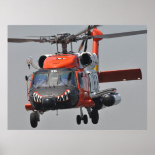 Affiche Hélicoptère Jayhawk de la Garde côtière HH-60