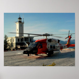 Affiche Hélicoptère Jayhawk MH-60 de la Garde côtière