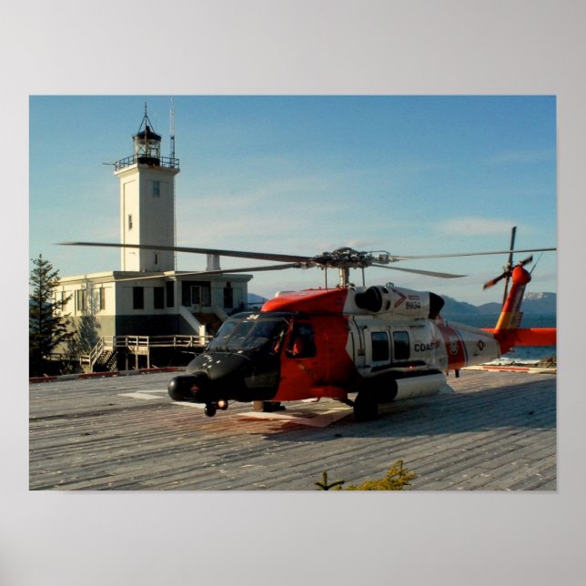 Affiche Hélicoptère Jayhawk MH-60 de la Garde côtière (Devant)