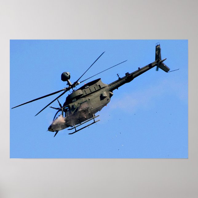 Affiche Hélicoptère OH-58 Kiowa (Devant)