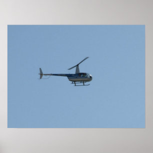 Affiche Hélicoptère Robinson R44 Raven II.