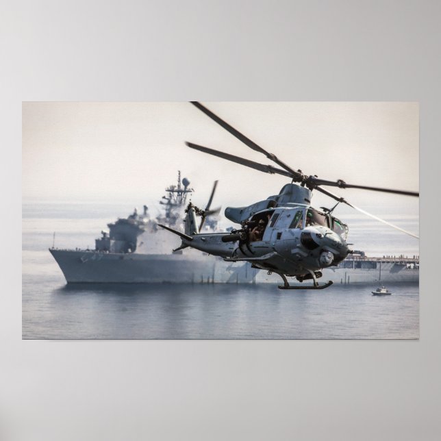 Affiche Hélicoptère UH-1N Twin Huey (Devant)