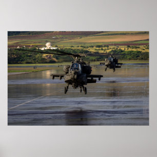 Affiche Hélicoptères Apache AH-64