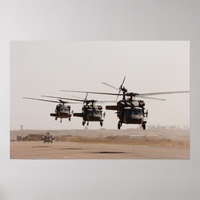 Affiche Hélicoptères UH-60 Black Hawk (Devant)