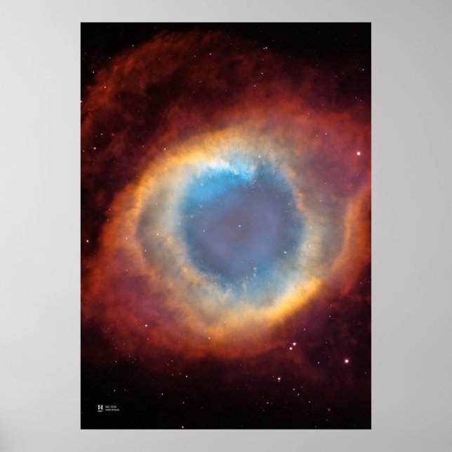 Affiche Helix Nebula NGC7293 - NASA Hubble Space Telescope (Devant)