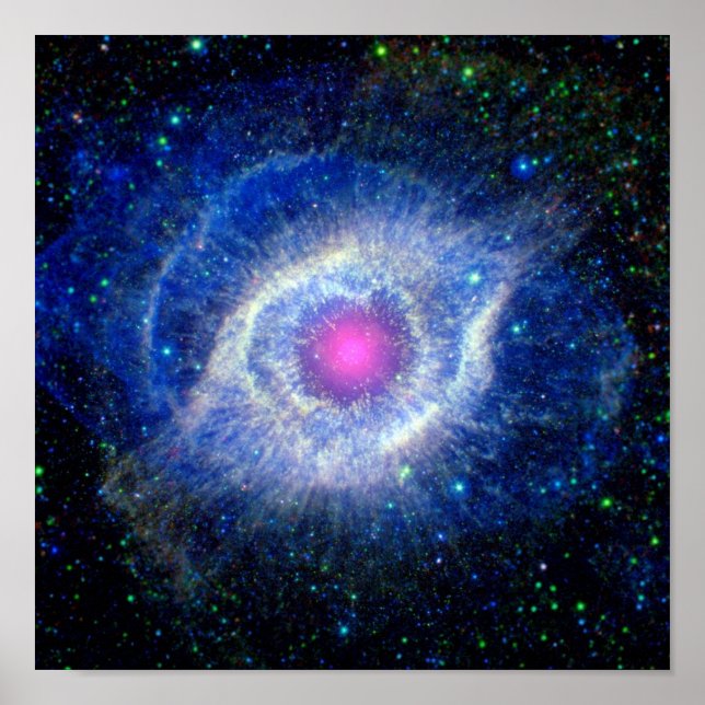 Affiche Helix Nebula Œil de Dieu dans l'espace Photo en ul (Devant)
