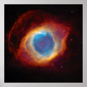 Affiche Helix Nebula ou NGC 7293 Voir avec TVH, ZGOA
