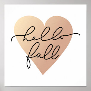 Affiche Hello Fall Love Heart