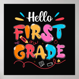 Affiche Hello First Grade Doodle