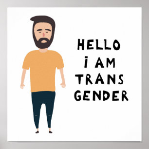 Affiche Hello I Am Transgender
