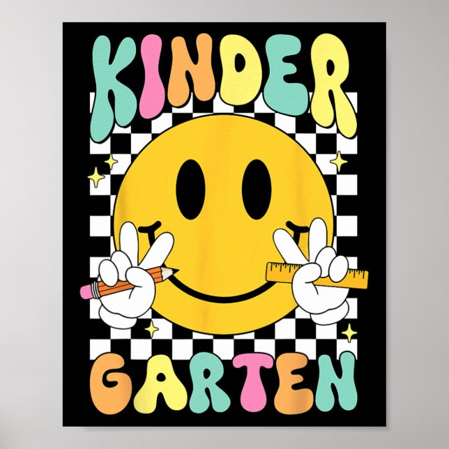 Affiche Hello Kindergarten Smile Face Back To School Kinde (Devant)