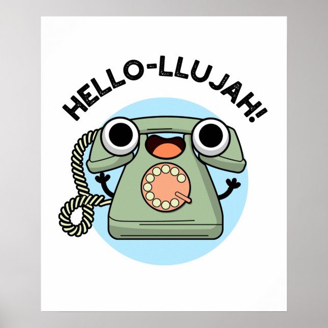 Affiche Hello-lujah Funny Téléphone Pun (Devant)